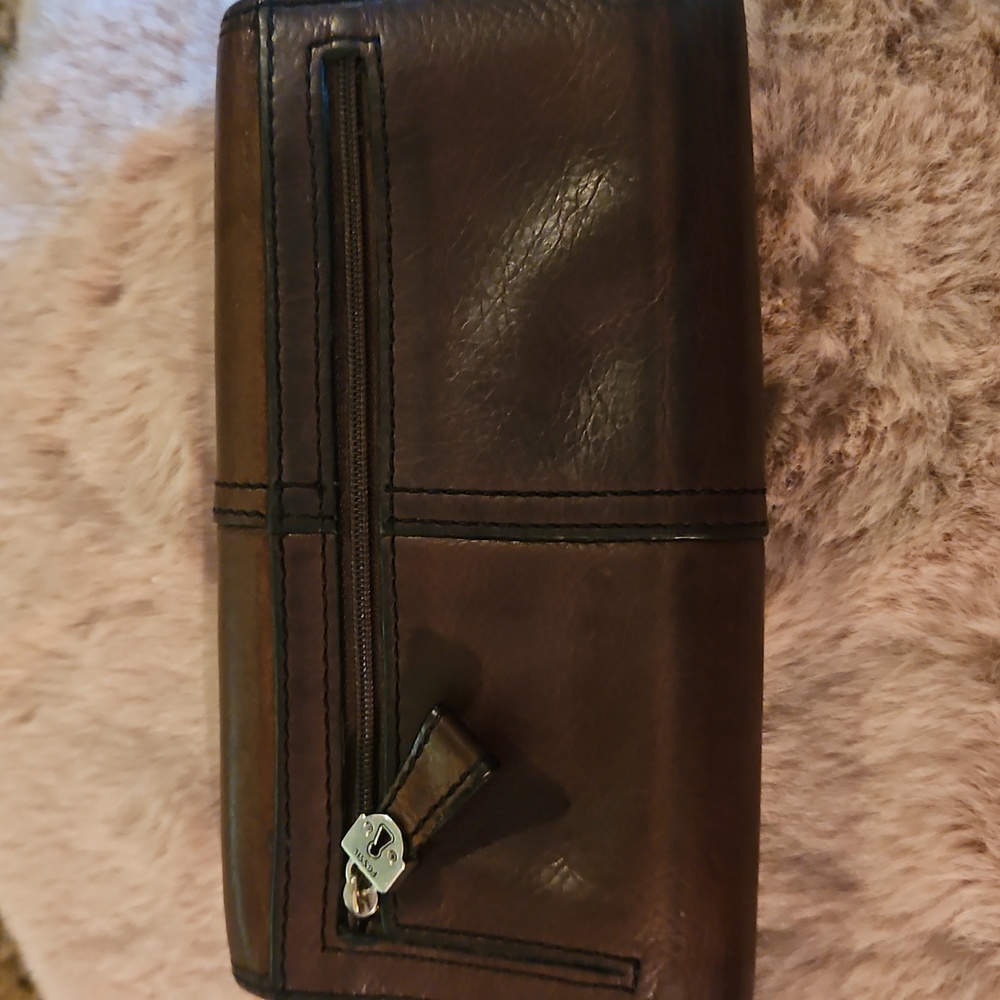 Vintage Fossil Brown Leather Wallet - Picture 3 of 6